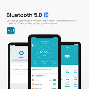 Tuya 앱으로 TRANSTEK 396lbs 180kg 화이트 블랙 무선 디지털 스마트 BMI 스케일 건강 모니터 체지방 스케일 - Product Image 5