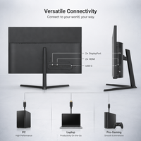 Monitor Gaming IPS QHD 27 Inci 200Hz 2560x1440 Layar Refresh Rate Tinggi USB-C DP HDMI Produsen OEM ODM