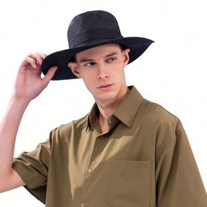 Sombrero de Paja Panamá de Ala Ancha para Hombre y Mujer, Ideal para Playa, Verano, Actividades al Aire Libre y Camping - Product Image 1