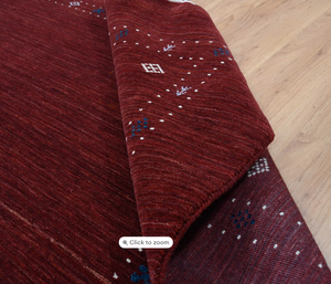 Alfombra Gabbeh de Lana Marrón de 8x10 9x12 con Artesanía Artesanal Tejida a Mano y Diseños Orgánicos, Apta para Cualquier Ambiente - Product Image 4