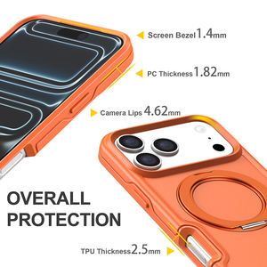 Hochwertige Anti-Sturz-Halterung mit kabelloser Ladefunktion für iPhone 17 Pro Max 16 15 14 Plus 13 Hülle mit Magnetständer - Product Image 3