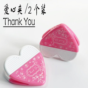 Heart Shaped Magnetic Clips <b>Plastic</b> Refrigerator Magnets For Notes And Photos - Product Image 3