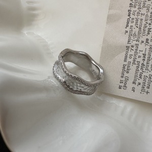 Anillo Wenchi S925 de Plata Pura, Estilo Francés Retro, Diseño Simple y Exclusivo, con Patrón de Ondas Brillantes, Joyería Elegante de Lujo Ligero de 18K - Product Image 5