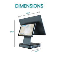 Factory Direct Custom Android Dual Screen POS Machine Aluminum Alloy POS System CE ROHS for Retail and Convenience Shop