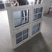 Fenêtre à battants en aluminium de style canadien moderne sur mesure avec cadre en alliage d'aluminium, volet à lamelles pour cuisine, auvent extérieur