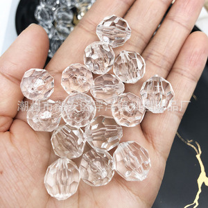 Perles d'ananas en acrylique transparent, 32 perles à facettes, pour la fabrication de bijoux, matériel de rideau de perles faites à la main - Product Image 3