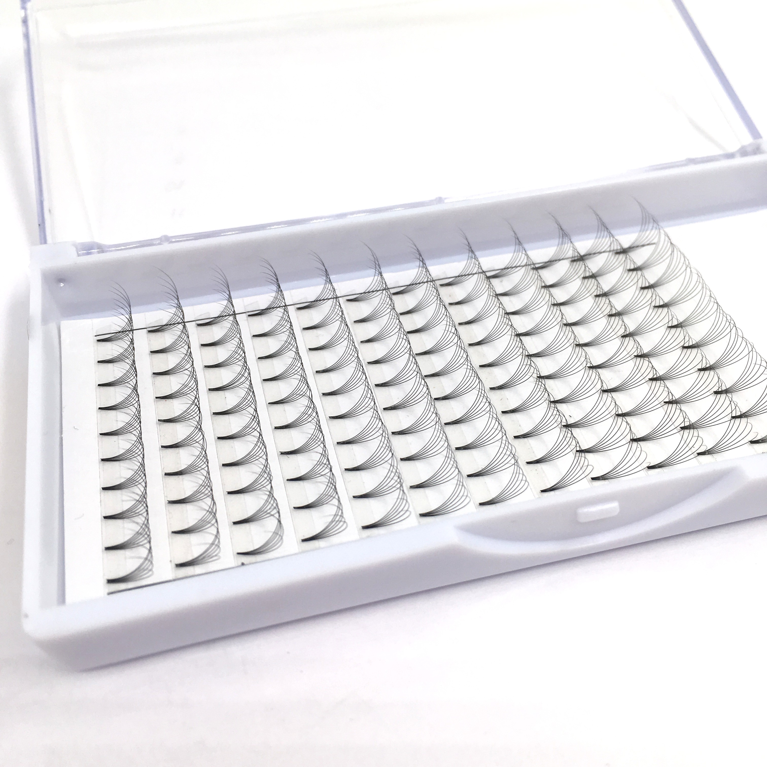 Пустая коробка для упаковки ресниц, d изгиб, объем, готовый объем, веер, 18 рядов норковых ресниц