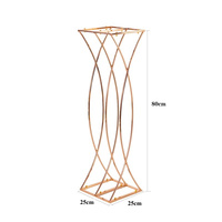 Stands Bunga Pernikahan Logam Emas, Vas Centerpiece Meja 80cm, Dekorasi Acara