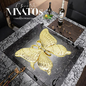 Butterfly Gold Metal <b>Napkin</b> Rings <b>Wedding</b> Serviette Holder with Stocked Feature for Parties - Product Image 3