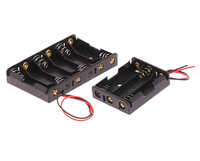 Soporte para pilas AA FYX, caja de plástico con 1, 2, 3, 4, 6 u 8 ranuras, con cable, cubierta y clip de resorte, fuente de alimentación para electrónica DIY