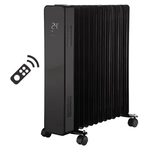 Electric portable oil heater household 2000w radiant burning home indoor use oil filled heaters with remote control