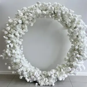 KCFA-092 yapay beyaz ipek gül çiçek Arch çiçekler kemer ana kapı tasarımı düğün töreni dekorasyon
