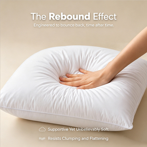 Almohada de Cama y Cojín de Sofá con Soporte para el Cuello en 7 Tamaños, <span class=keywords><strong>Relleno</strong></span> 50% <span class=keywords><strong>Plumas</strong></span> de Ganso y 50% Poliéster - Product Image 2