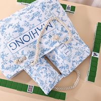 Polyester Oxford Urban Simplicity Mahjong-Aufbewahrungstasche - Große Kapazität Leichtgewichtige Multifunktionale Reisetasche für Mahjong-Steine