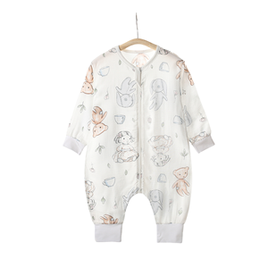 <span class=keywords><strong>Gigoteuse</strong></span> Bébé Unisexe Printemps-<span class=keywords><strong>Été</strong></span> en Gaze de Coton Bambou Fine, Pyjama Une Pièce Anti-Bactérien Respirant Écologique avec Fermeture Éclair - Product Image 4