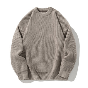 Suéter Casual de Cachemira para Hombre, Cuello Redondo, Tejido Acanalado, Antipilling, Cálido, Manga Larga, Otoño-Invierno, Venta al por Mayor - Product Image 3