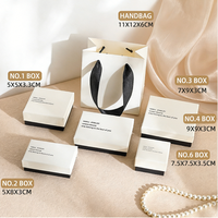 Boîte à bijoux en papier orange de luxe, boîte d'emballage personnalisée pour bijoux avec logo, pour bagues, boucles d'oreilles, bracelets, rangement de cadeaux