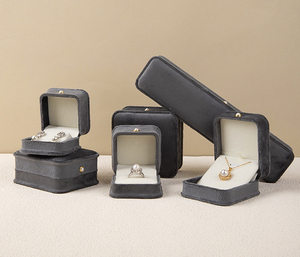 Factory Packaging Jewelry <b>Box</b> Luxury Custom <b>Box</b> Jewelry Packaging Velvet Ring <b>Box</b> Wedding Valentine'S Day <b>White</b> Rings <b>Gift</b> Case - Product Image 6