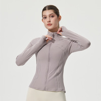 Chaqueta Deportiva Premium de Alta Gama para Yoga y Running para Mujer, Cuello Alto, Poliéster, Cintura Elástica, Secado Rápido, Edición 2026