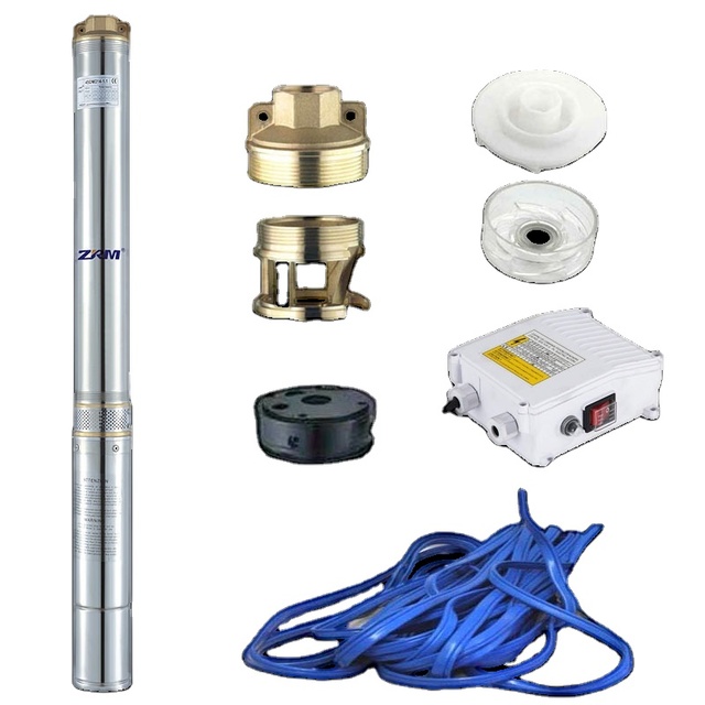 High Flow High Lift Submersible Pump AC  Stainless Steel  Deep Well Submersible Pumps Borehole Submersible Water Pump