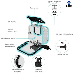 GoPro Waterproof Housing <b>Pc</b> Material <b>For</b> Action <b>Camera</b> Diving Protection Case - Product Image 2