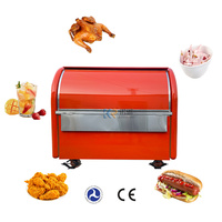 Chariot de casse-croûte Grill chariot Mobile poussée à la main nourriture pour hot-dogs casse-croûte chariot de vente camion de crème glacée kiosque de casse-croûte pour centre commercial