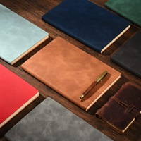 Coffret Cadeau Personnalisé avec Logo – Carnet A5 en Similicuir Écologique Gravable au Laser, Journal Vierge Style Affaires, Cadeau de Bienvenue