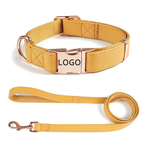 Collier réglable en cuir PU pour animaux de compagnie, réglable et confortable, laisse pour chien - Product Image 4