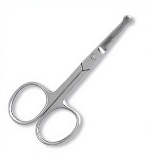 Tijeras de Manicura de Acero Inoxidable, Hoja Recta, Punta Afilada, Mango Redondo, Duraderas, para Diestros, Herramienta de Belleza para Recortar Cutículas, para Adultos - Product Image 1