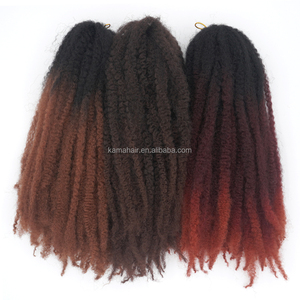 Cheveux Torsadés Cubains KAMA Ombré, Mèches à Tresser <span class=keywords><strong>Afro</strong></span> Kinky Bouclées, Crochet Synthétique Marley Twist en Vrac, Extension Capillaire - Product Image 4