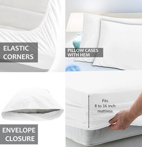 Parure de draps de qualité supérieure 100% coton respirant, qualité hôtel 5 étoiles, pour la maison et l'hôtel - Product Image 5