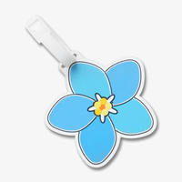 Etiqueta de Equipaje de Goma Resistente con Diseño de Dibujos Animados Impresos con UV, Accesorios de Viaje de PVC Suave, Marcadores de Maletas