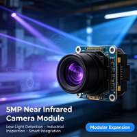Módulo de Cámara de Infrarrojos Cercanos de 5MP, Módulo de Cámara de Visión Industrial CMOS NIR para Inspección por Visión Artificial