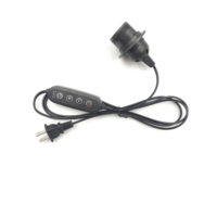 Prise américaine avec interrupteur de minuterie, support de lampe à intensité variable avec câble de 1,8 m et vis E27, cordon personnalisé, prise de courant, bases de lampe