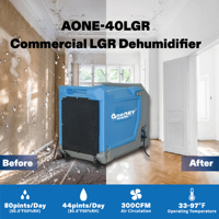 ONEDRY Global OEM/ODM Déshumidificateur commercial LGR 88 pintes avec pompe de purge automatique, poignée et roues