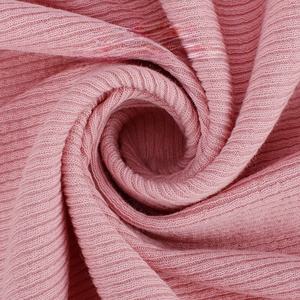 Yüksek kaliteli kumaş 250 GSM 2*2 ribana örgü kumaş 95% pamuk 5% Spandex elastik streç kumaş - Product Image 4