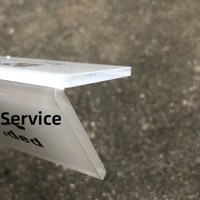 Veuillez ne pas toucher aux étiquettes de signalisation, mini-panneaux personnalisés, cartes de table miniatures en acrylique double face pour réunions d'entreprise, modèle par