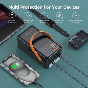 Smart LCD Usb Camping Custom мобильный ноутбук быстрая зарядка портативный 72000 мАч Power Bank зарядное устройство со светодиодным светом - Product Image 4