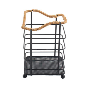 Porta Cubiertos de Ratán y Metal - Cuadrado - Product Image 3