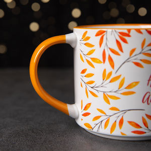 Taza de cerámica al por mayor de 13oz, regalo de promoción con logotipo personalizado con tapa, segura para alimentos para oficina, cafetería, uso diario - Product Image 5