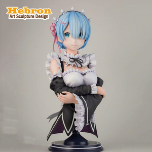 Statua <span class=keywords><strong>in</strong></span> Resina a Grandezza Naturale di Rem dal Manga/Anime '<span class=keywords><strong>Life</strong></span> <span class=keywords><strong>in</strong></span> a Different World', Modello Busto <span class=keywords><strong>in</strong></span> Resina - Product Image 1