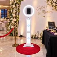 Kiosque photo portable pour iPad avec écran tactile pour location d'événements, mariages et fêtes.