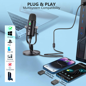 Microphone USB Plug and Play Condensateur Ordinateur PC Mic pour Gaming Streaming Podcasting - Product Image 3