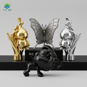 Figurine d'art en métal imprimée en 3D sur mesure SLS pour collection, en aluminium et titane, légère et robuste - Product Image 5