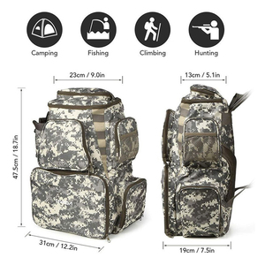 Mochila de Pesca de Gran Capacidad con 4 Cajas para Aparejos, Bolsa de Almacenamiento de Aparejos con Múltiples Compartimentos para Equipo de Pesca - Product Image 2