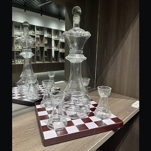 Carafe d'échecs de luxe 680ml quatre verres à vin Design créatif unique pour <span class=keywords><strong>whisky</strong></span> en <span class=keywords><strong>verre</strong></span> borosilicaté pour cadeaux - Product Image 5