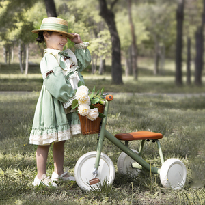 Tricycles de bicyclette pour enfants avec auvent, pliable et polyvalent, à 3 roues avec siège avant pour <span class=keywords><strong>maman</strong></span> - Product Image 4