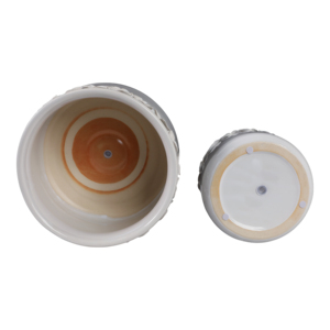 Set di due vasi decorativi in ceramica bianca con applicazioni floreali per interni ed esterni - Product Image 6