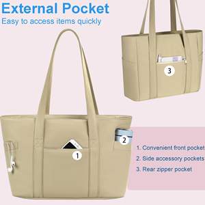 Bolsa de Mano Grande para Viaje, Elegante y Práctica, con Logotipo Personalizado, para Gimnasio, Yoga, de Nailon, para Mujer - Product Image 4