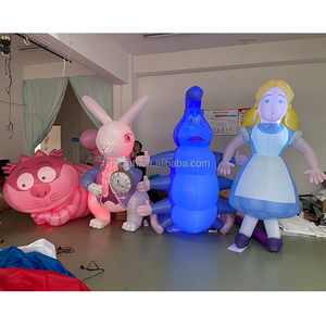 <span class=keywords><strong>Alice</strong></span> In Wonderland Décoration de parc à thème <span class=keywords><strong>Personnage</strong></span> de dessin animé gonflable avec lumière - Product Image 1